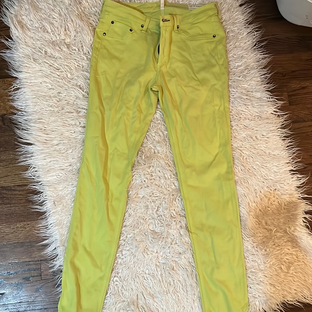 Rag & Bone Yellowish Green Jeans